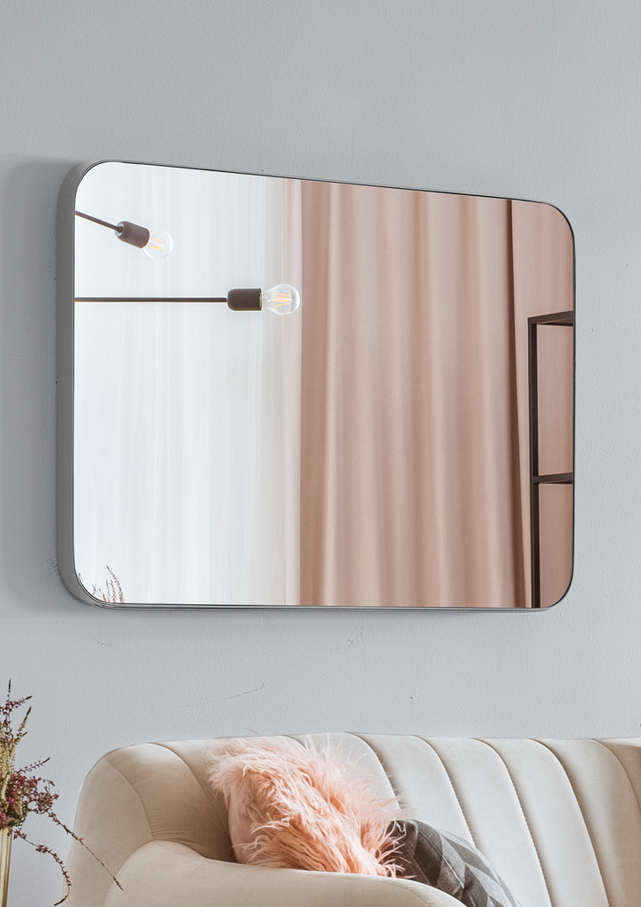 STAR Rectangle Metal Frame Bathroom Vanity Mirror
