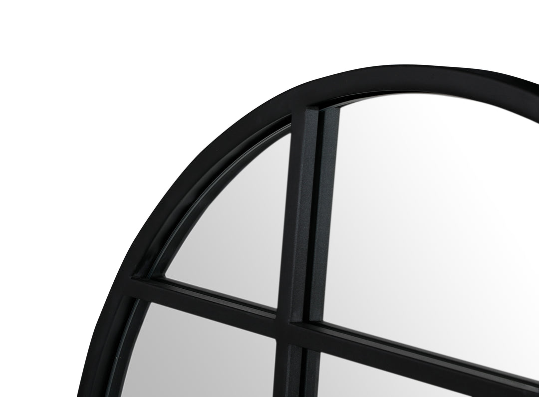 DIYA Decorative Round Window Pane Wall Mirror