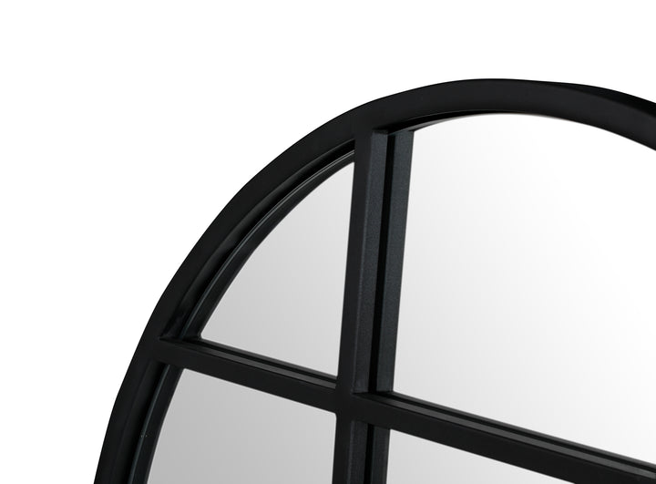 DIYA Decorative Round Window Pane Wall Mirror