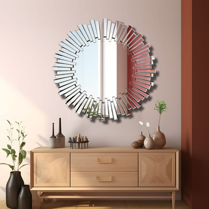 GEMINI Round Sunburst Wall Mirror