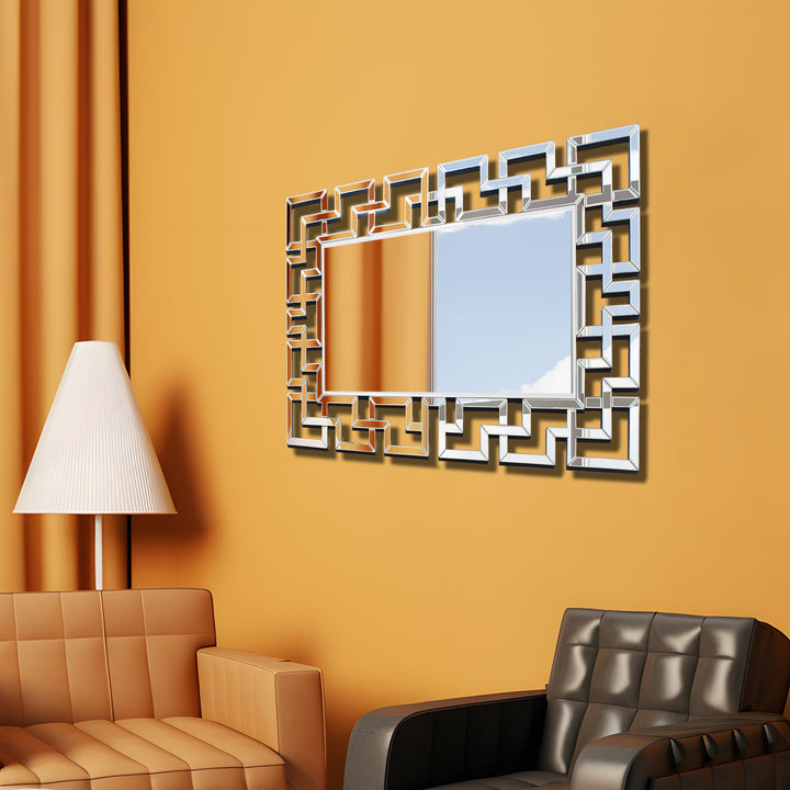 LYNX Rectangle Decorative Accent Wall Mirror