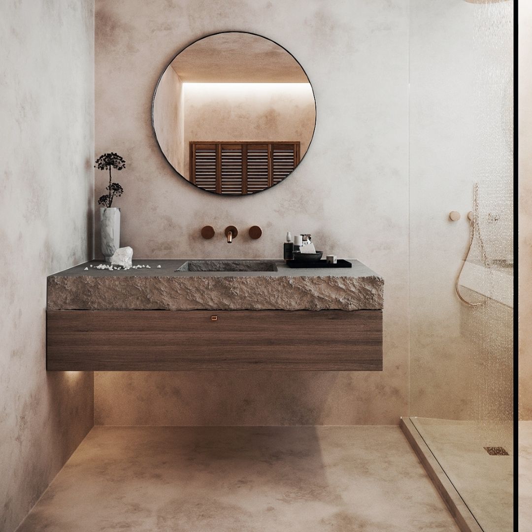 SUN Metal Round Wall Mirror
