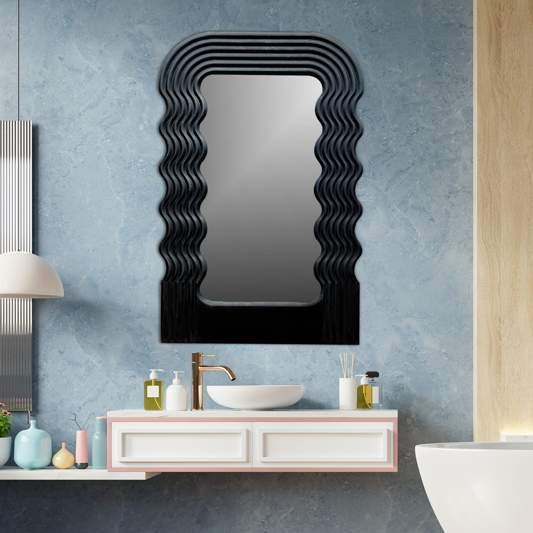 VIRGO Scalloped Wavy Accent Mirror