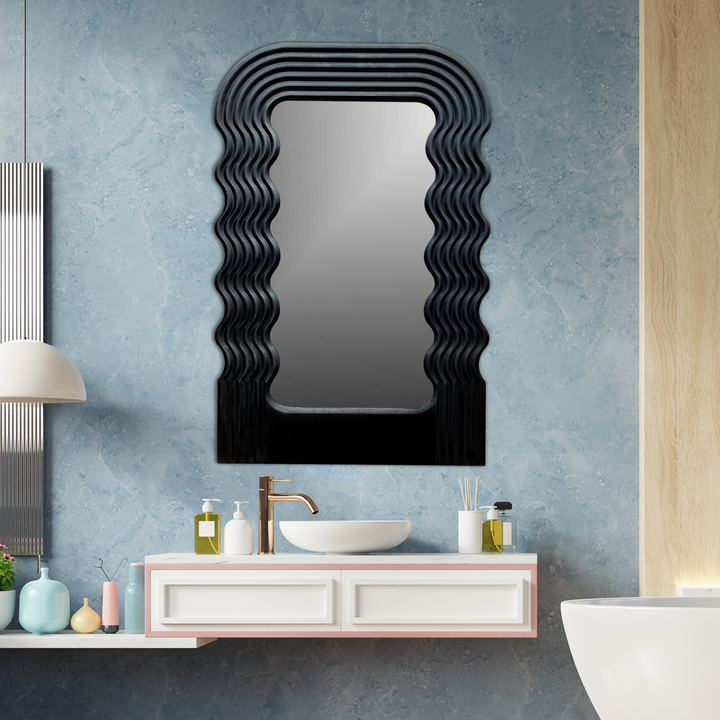 VIRGO Scalloped Wavy Accent Mirror