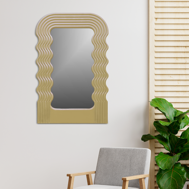 VIRGO Scalloped Wavy Accent Mirror